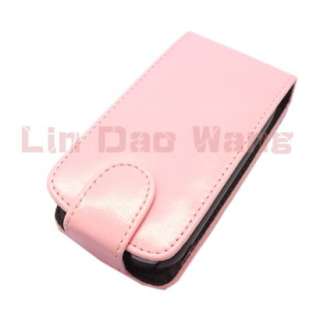   Pink Leather Case Cover Pouch + LCD Screen Protector Film For Nokia C7