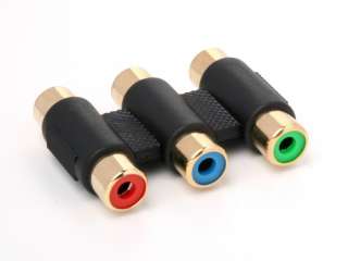 Component 3 RCA Video Cable Coupler Extender Extension  