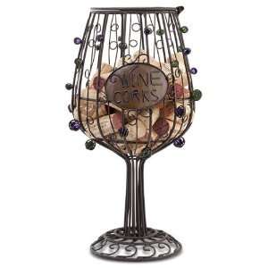Wine Glass Shaped Wine Cork Saver Cage    