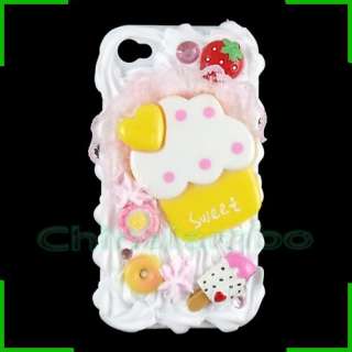 For iPhone 4G 4S Soft Cheese Cake Butter Ice Cream Sweet Style Skin 