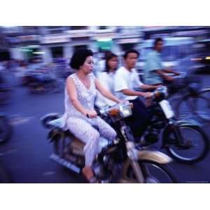 Motor Bike Traffic on Crowded Streets, Ho Chi Minh City, Ho Chi Minh 