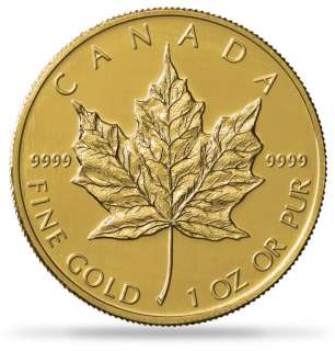   MAPLE LEAF 1 OZ ROYAL CANADIAN MINT GOLD BULLION COIN $1NR  