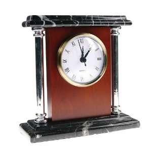    Bluestone Designs W902 Black Marble Desk Clock