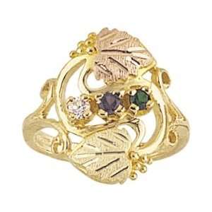  Black Hills Gold Mothers Ring   2 stones   G901 Jewelry