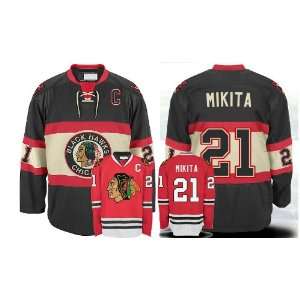 Blackhawks Authentic NHL Jerseys Stan Mikita THIRD BLACK Hockey Jersey 