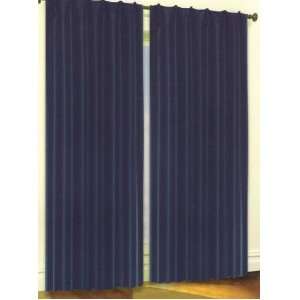    Length Solid Thermal Insulated Lined Curtain   Navy