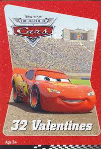 CARS LIGHTNING McQUEEN 32 Valentines Day Cards NEW  