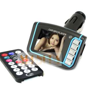 LCD Car FM Transmitter  USB SD Card Player Blue  