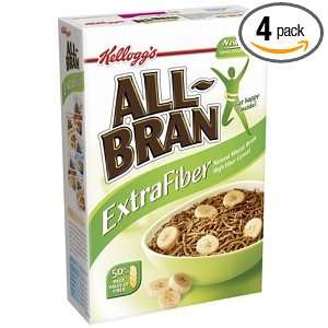 All Bran Cereal, Extra Fiber, 11.4 Ounce Boxes (Pack of 4)