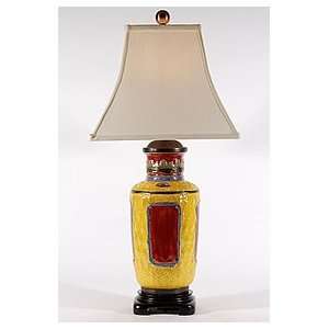 Bradburn Gallery Lemon Creek Yellow Pottery Table Lamp