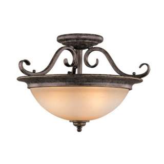   Semi Flush Mount Ceiling Lighting Fixture OR Pendant, Bronze  