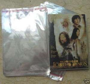 Lot 200 DVD Case/Box Cello Plastic Sleeves Wrap Bags  