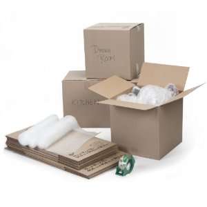  Duck Brand Moving Kit with 12 Boxes of 4 Rolls Bubble Wrap 