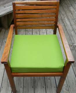 OUTDOOR TEAK PATIO DINING CHAIR SEAT CUSHION CHOICE OF SOLID COLORS 