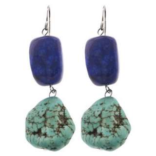 Sterling Silver Nugget Earrings   Turquoise.Opens in a new window