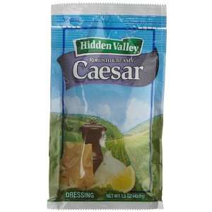 Hidden Valley Creamy Caesar Dressing, 1.5 Ounce Portion Pack (Pack of 