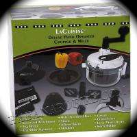 New LaCuisine Deluxe Hand Operated Chopper, Slicer, Juicer Mixer Food 