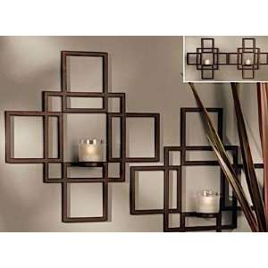  Transitional Iron Metal Wall Candle Sconce Set