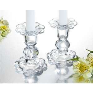  CRYSTAL PAIR OF CANDLESTICKS