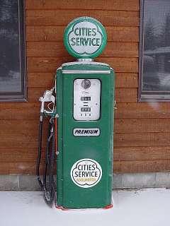 Vintage 1940s Gas Station Pump Cities Service  