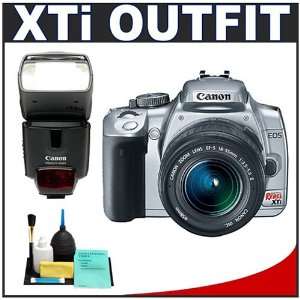  Canon Digital Rebel XTi 10.1MP Digital SLR Camera (Silver) + Canon 