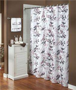 20 PC COMPLETE BATHROOM SET SHOWER CURTAIN, TOWELS, SINK ACCESSORIES 