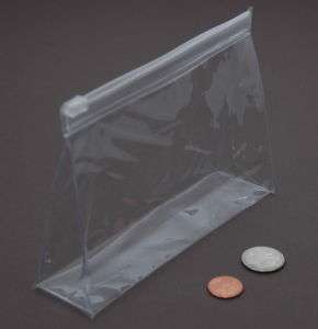 Clear ziptop vinyl cosmetic bags ~ 6x4x1.5 Mini 0SH  