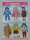 Butterick 6117 Doll Clothes Sewing pattern  