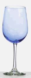 Libbey Glass Vina Blue/Clear Stem Tall Wine Glasses  