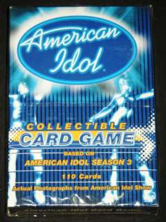 AMERICAN IDOL SEASON 3 COLLECTIBLE CARD GAME, FremantleMedia 2004 