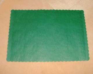 Lot 100 New Solid Color Green Paper Placemats 10 x14  