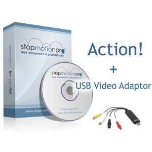  Stop Motion Pro v7.5 Action + Video Adapter Kit Software