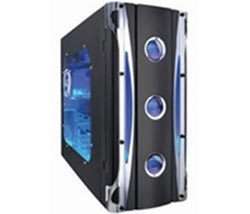 TRBT4 NEW ATX PC Case W/550W Power Supply 3 LCD Gauges  