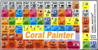 COREL PAINTER KEYBOARD STICKERS FOR COMPUTER LAPTOP PC  