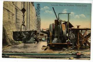1910? HUGE CONCRETE MIXER AT PANAMA CANAL BUILDING  