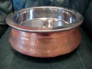 LOT of 40 Hindu Copper Finish Bowls + Large Kettle Pot  