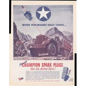  Champion Spark Plugs Active Duty In The War Buy War Bonds 