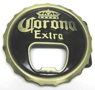 Corona Extra Beer Cap Bottle Opener Belt Buckle  