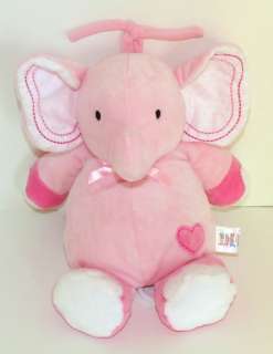  Year Pink Elephant Heart Musical Crib Pull Toy Brahms Lullabye  