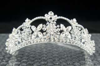 Lavish Bridal Swarovski Rhinestone Crystal Crown Tiara  