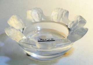 Lalique Saint Nicolas Ashtray Crystal Dish with Cherubs  