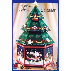    Wood / Wooden Advent Calendar Christmas Tree