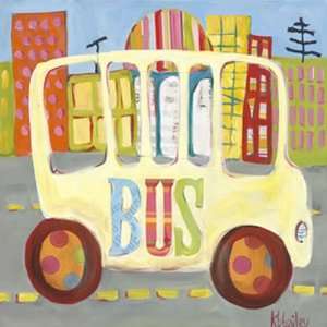  City Bus Canvas Reproduction