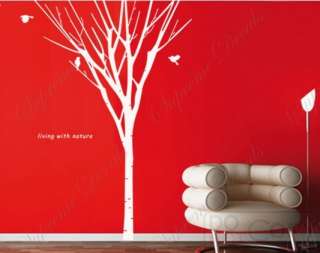 Removable Vinyl Wall Sticker Decal  NEW DESIGN  Winter Cool Tree with 