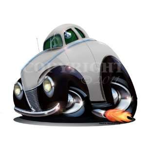 24 DB 1940 Ford Classic Muscle Cartoon Car Wall Graphic Decal Vinyl 
