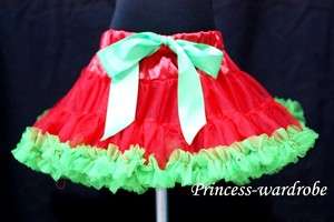   Green FULL Pettiskirt Skirt Petti Dance Tutu Dress Girl 1 8Y  