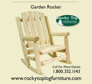 King Garden Rocker, Cedar Rustic Log Deck Patio Furnitu  