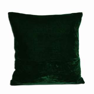 Comfortable Polyester Velvet Green Deco Pillow 18x18  