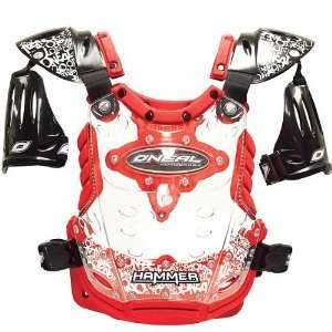  Roost Deflector Dirt Bike Motorcycle Body Armor   Color Clear/Red