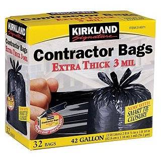   Signature 42 Gallon Heavy Duty Contractor Clean Up Bags   32 Count